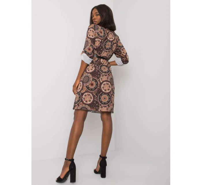 Šaty DHJ SK 12336B.74P hnědá