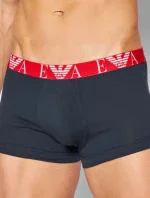 Pánské trenýrky - 111357 2R715 97010 - bílá/červená/tm.modrá - Emporio Armani