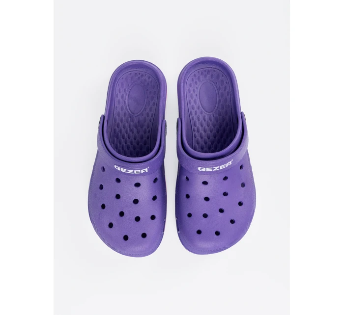 Luxusní fialové nazouváky dámské na plochém podpatku Luxusní fialové nazouváky dámské na plochém podpatku