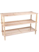 POLICE NA BOTY 3 ÚROVNĚ DŘEVĚNÉ ALPINA