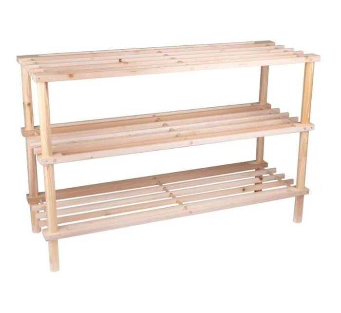 POLICE NA BOTY 3 ÚROVNĚ DŘEVĚNÉ ALPINA