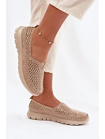 Otevřené lehké dámské mokasiny Sergio Leone MK099H zlaté