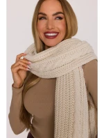 model 21417274 Pletená šála barva ecru - Moe model 21417274 Pletená šála barva ecru - Moe