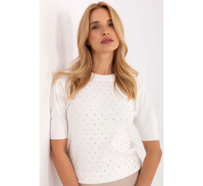 Svetr s krátkým rukávem model 216776 Factory Price Svetr s krátkým rukávem model 216776 Factory Price