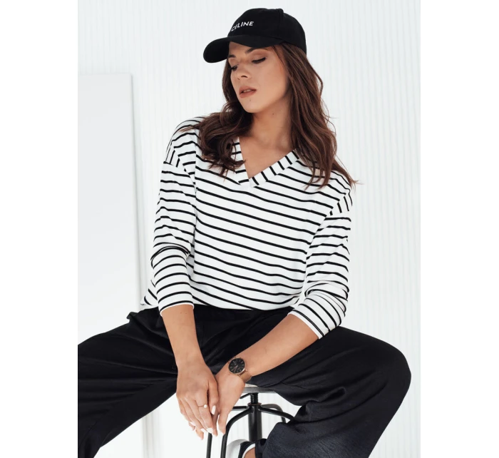 Dámská pruhovaná halenka bílá Dstreet model 21972928 - FashionStreet Dámská pruhovaná halenka bílá Dstreet model 21972928 - FashionStreet