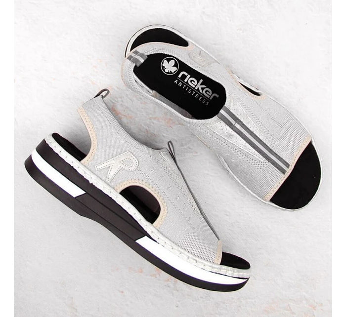 Pohodlné nazouvací sandály W model 22050723 - Rieker Pohodlné nazouvací sandály W model 22050723 - Rieker
