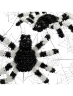 DEKORATIVNÍ FIGURKA HALLOWEENSKÝ PAVOUK BÍLÁ