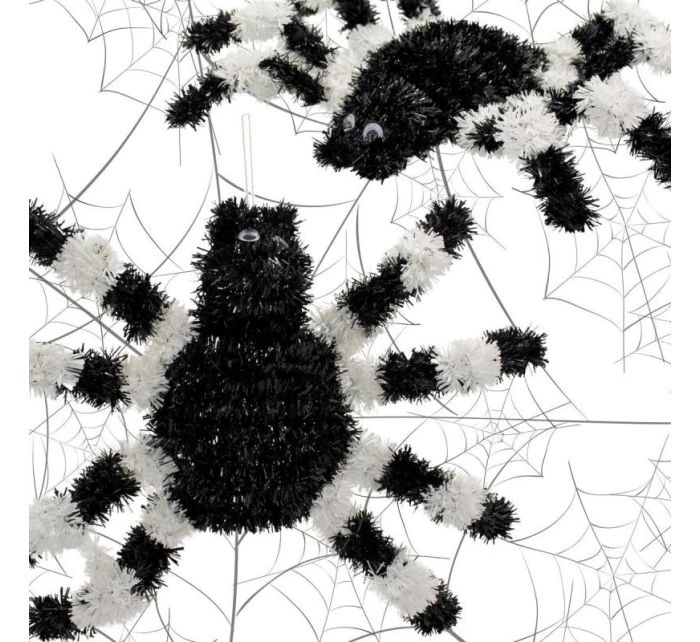 DEKORATIVNÍ FIGURKA HALLOWEENSKÝ PAVOUK BÍLÁ