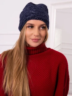 Fleecová čepice Edyta K298 navy blue