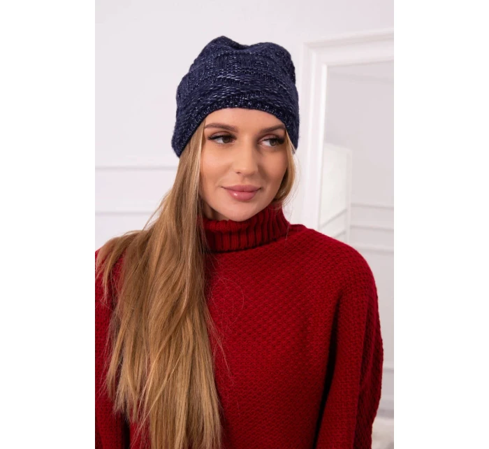 Fleecová čepice Edyta K298 navy blue