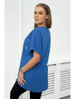 Bavlněná halenka s džínovou kapsou Bavlněná halenka s džínovou kapsou