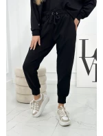 Set 2dílná mikina + kalhoty Černá