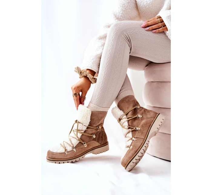 Zateplené boty Trapper Béžove model 21569580 - Boto