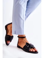Módní dámské kožené sandály černé model 21587781 - EVENTO