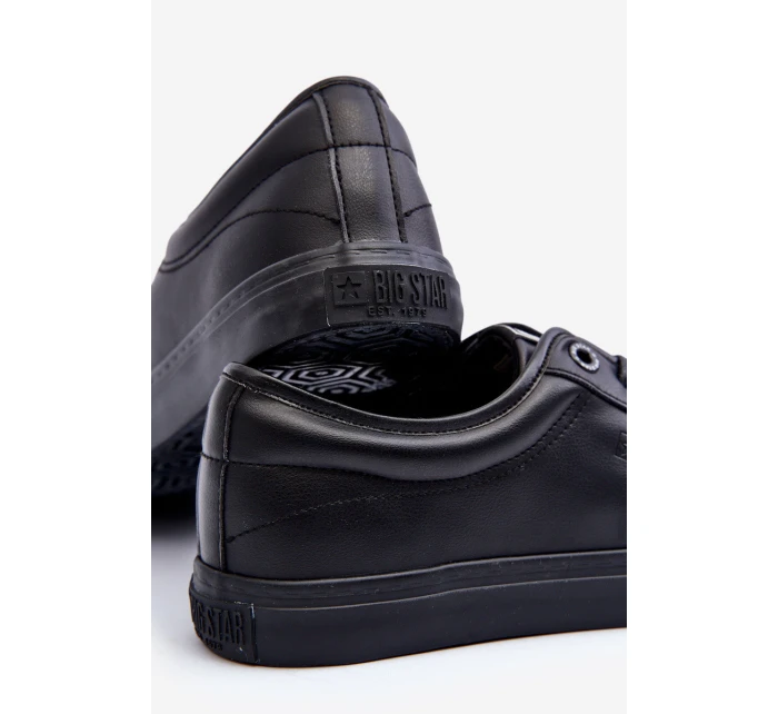 Pánské Tenisky Ze Syntetické Kůže Černé Big Star JJ174234 Pánské Tenisky Ze Syntetické Kůže Černé Big Star JJ174234