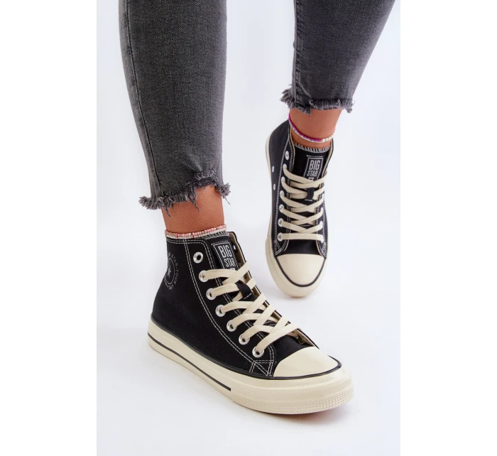 Dámské vysoké tenisky Big Star model 21654788 černé - Big Star Shoes Dámské vysoké tenisky Big Star model 21654788 černé - Big Star Shoes