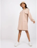 Dámské šaty Dress-EM-SK-717.33X-béžová