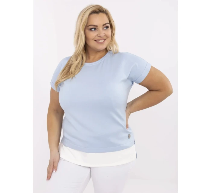 Bluzka RV BZ model 21072567 jasny niebieski - FPrice Bluzka RV BZ model 21072567 jasny niebieski - FPrice