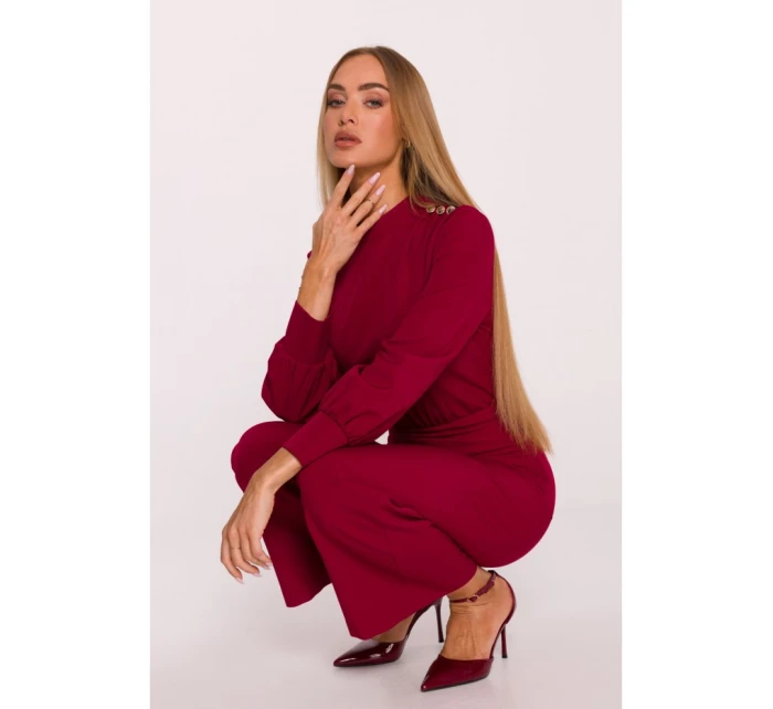 M879 Kombinéza se stojáčkem - bordó M879 Kombinéza se stojáčkem - bordó