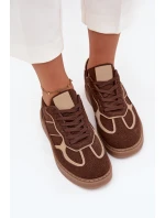 Nízké dámské tenisky Brenelle – hnědé