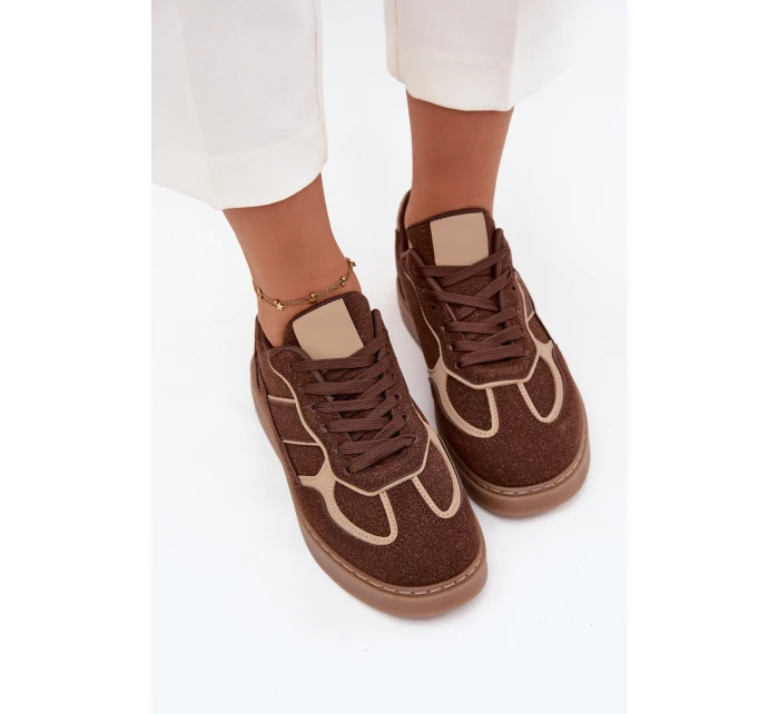 Nízké dámské tenisky Brenelle – hnědé