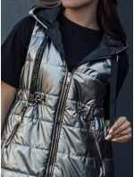 Dámská prošívaná vesta PIXIECODE tmavě šedá FashionStreet TY4437