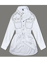 Dámská džínová bunda oversize bílá (M6959) Dámská džínová bunda oversize bílá (M6959)