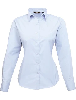 PR 300 Popelínová halenka s dlouhým rukávem model 22480064 light blue - Premier