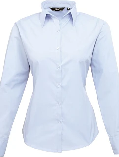 PR 300 Popelínová halenka s dlouhým rukávem model 22480064 light blue - Premier
