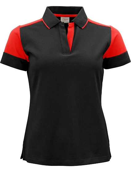 Printer Prime Polo Women Dámské piqué polo z těžké bavlny 61.5025 black/red Printer Prime Polo Women Dámské piqué polo z těžké bavlny 61.5025 black/red