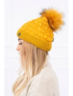 Čepice model 18743584 hořčice - K-Fashion Čepice model 18743584 hořčice - K-Fashion