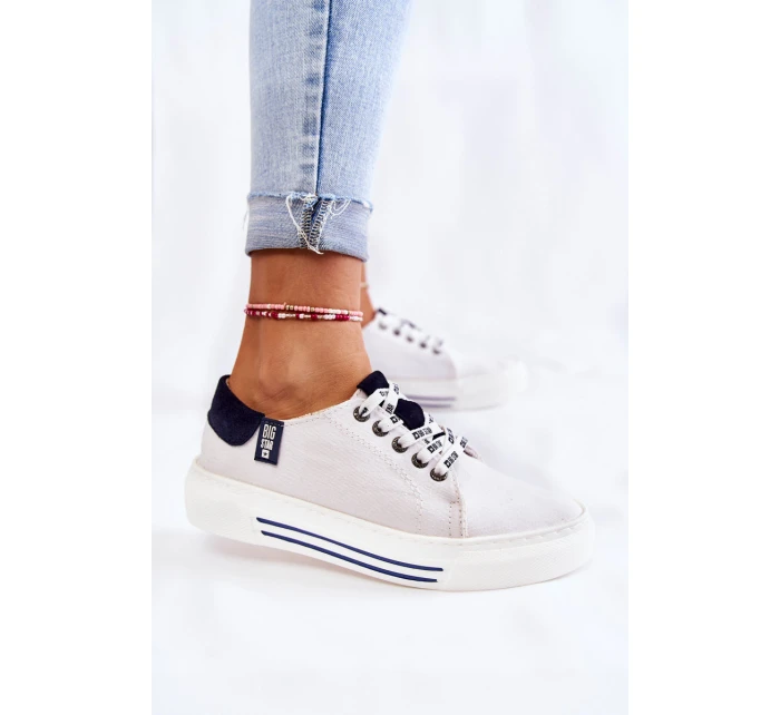 Dámské tenisky Memory Foam System Big Star KK276002 Bíle Dámské tenisky Memory Foam System Big Star KK276002 Bíle