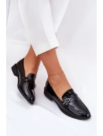 Lakované Dámské Mokasíny S Přezkou Černé model 21689614 - Boto