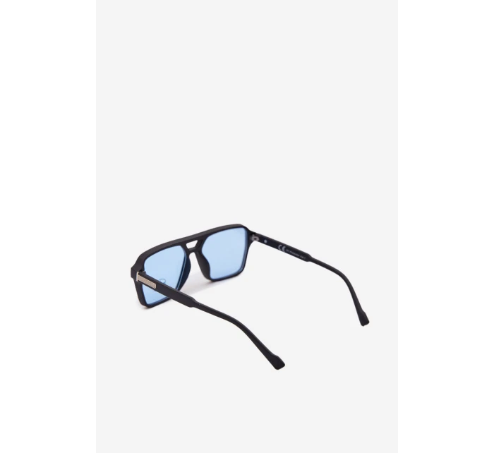 Dámské sluneční brýle se stříbrným detailem tmavě modré