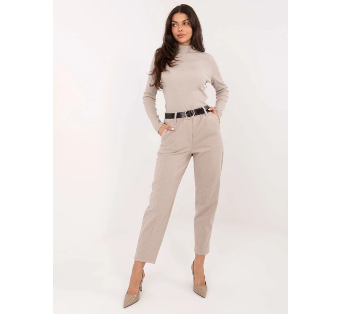 Spodnie IT SP model 21776446 beżowy - FPrice Spodnie IT SP model 21776446 beżowy - FPrice