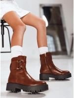 Dámské velbloudí kozačky s přezkou Dstreet model 21993772 - FashionStreet