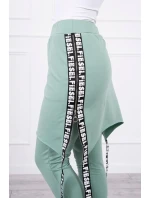 Kalhoty/oblek s nápisem selfie tmavě mátový