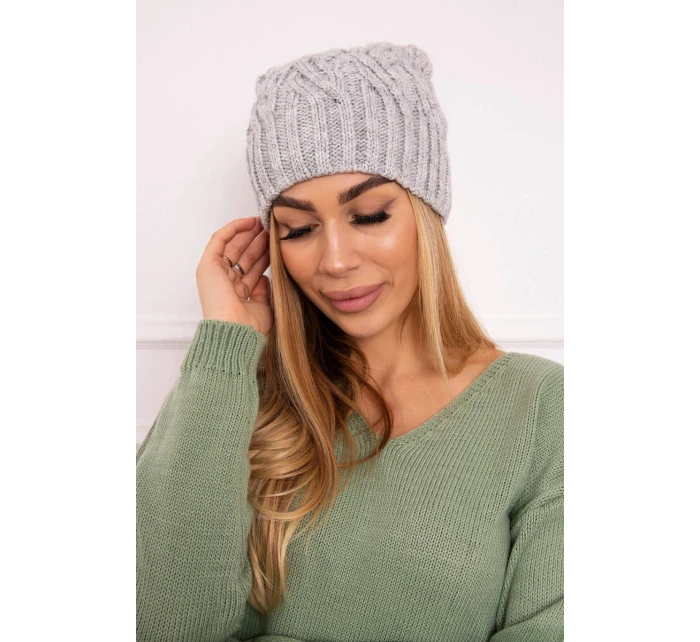 Fleecová čepice Paulina K227 světle šedá Fleecová čepice Paulina K227 světle šedá