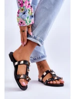 Dámské pantofle s velkými cvočky Černá model 21617996 - Boto Dámské pantofle s velkými cvočky Černá model 21617996 - Boto