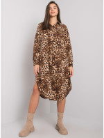 Béžové šaty s leopardím vzorem Tida OCH BELLA