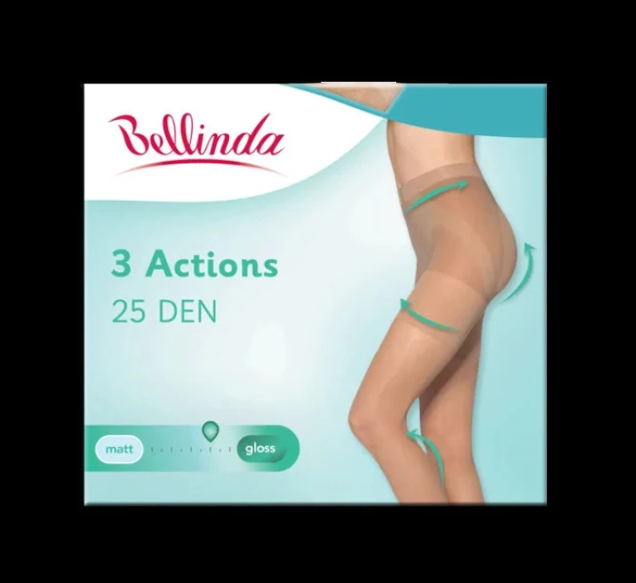 Dámské formující punčochové kalhoty 3 ACTIONS 25 den Černá - BELLINDA