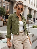 Dámská džínová bunda sepraná LANDIA zelená FashionStreet TY5685 Dámská džínová bunda sepraná LANDIA zelená FashionStreet TY5685