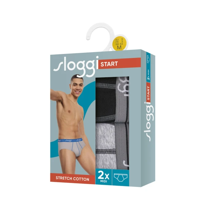 sloggi men Start Midi C2P box - GRAY - SLOGGI GRAY - SLOGGI