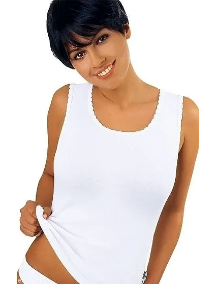 Bílá dámská košilka model 7460103 SXL - Emili Bílá dámská košilka model 7460103 SXL - Emili