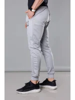 Světle šedé pánské teplákové kalhoty s potiskem model 18347910 - J.STYLE
