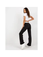 Černé látkové kalhoty do zvonu bez kapes (DHJ-SP-6971.33P) Černé látkové kalhoty do zvonu bez kapes (DHJ-SP-6971.33P)