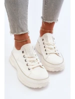 Dámské tenisky na masivní podrážce Big Star model 21653744 Bílé - Big Star Shoes Dámské tenisky na masivní podrážce Big Star model 21653744 Bílé - Big Star Shoes