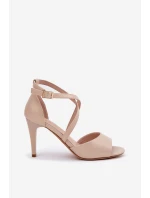 Módní Sandály Na Podpatku Zlaté model 21691859 - SERGIO LEONE