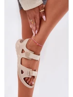 Dámské Pěnové Sandály Na Platformě Big Star model 21695317 Béžové - Big Star Shoes Dámské Pěnové Sandály Na Platformě Big Star model 21695317 Béžové - Big Star Shoes