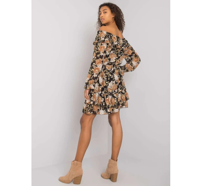 Šaty DHJ SK 15015 2.73P černá a béžová